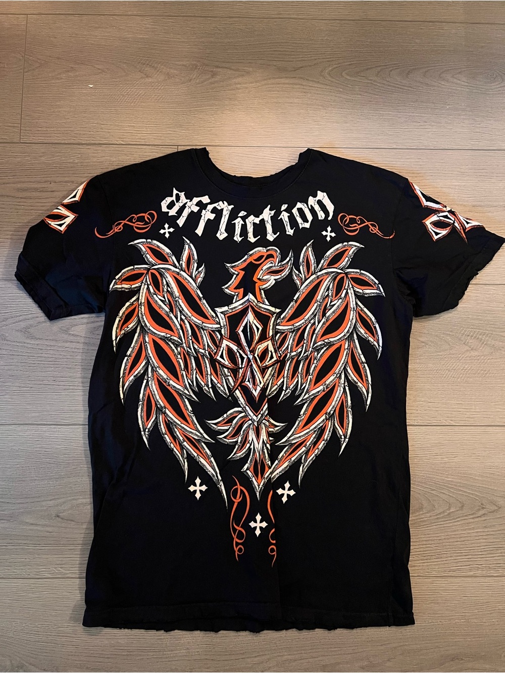 Vtg Y2k Mens Affliction Georges St-pierre Mma Ufc - Extra Large